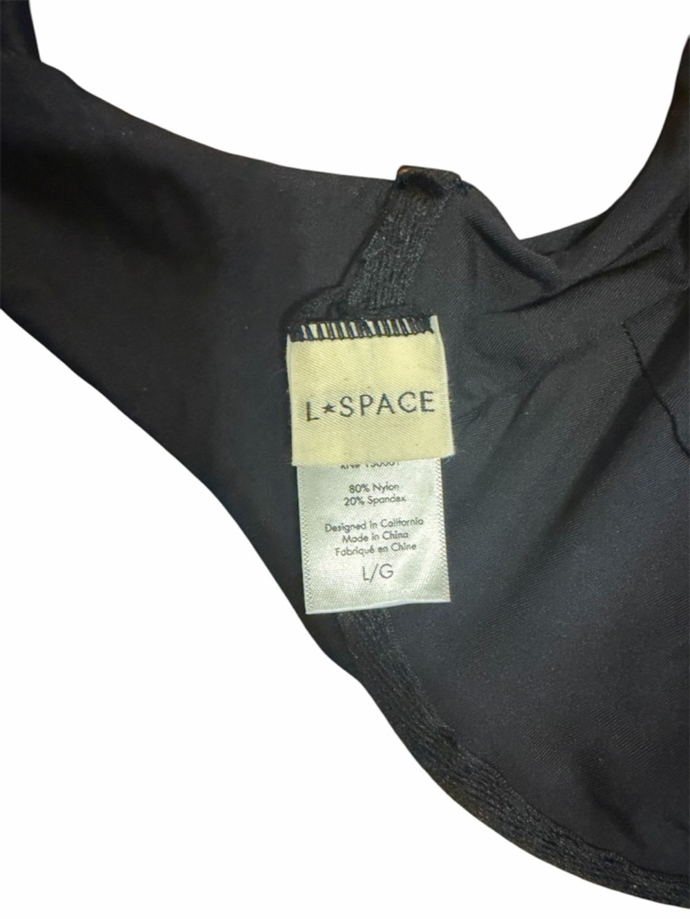 L Space Stella Bikini Top Underwire Demi Cup Size Large No Padding - Picture 5 of 5